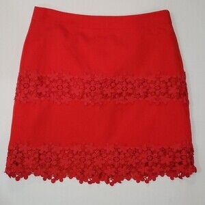 J. CREW Lace Floral Paneled Skirt size 00